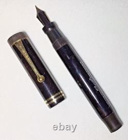Stylo-plume Parker Duofold Junior Noir Permanite Rénové Excellent État