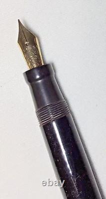 Stylo-plume Parker Duofold Junior Noir Permanite Rénové Excellent État