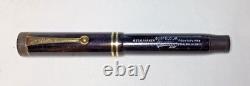 Stylo-plume Parker Duofold Junior Noir Permanite Rénové Excellent État