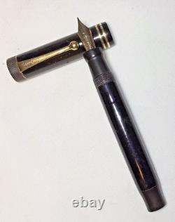 Stylo-plume Parker Duofold Junior Noir Permanite Rénové Excellent État