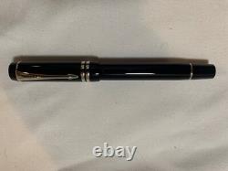 Stylo-plume Parker Duofold Noir & Platine Nib Medium en Or 18Kt Nouveau dans la Boîte