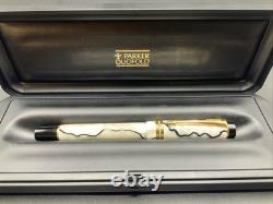 Stylo-plume Parker Duofold, Noir et Perle, Nib 18K Avec Boîte