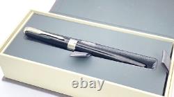 Stylo-plume Parker Sonnet Série En Boîte Rare Finition Chrome Noir 18k Nib Moyen