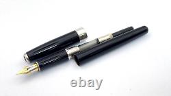 Stylo-plume Parker Sonnet Série En Boîte Rare Finition Chrome Noir 18k Nib Moyen