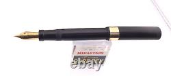 Stylo-plume Parker géant noir GRAIL vintage RARE version courte #12 avec plume moyenne en or 14K