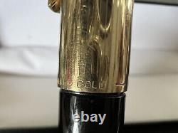 Stylo plume Pelikan 30, encre noire, avec feuille d'or, plume en or 14 carats et piston marqueur