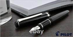 Stylo-plume Pilot Namiki Falcon ELABO noir à pointe large souple FE-18SR-B-SB +CON-40