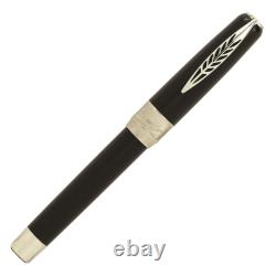 Stylo plume Pineider LGB Rocco, finition noire/plaqué palladium, Italie