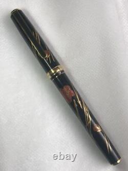 Stylo-plume Platinum Kaga Hira Maki-e Urushi 18K Ume Plum Pine F Nib Noir d'occasion