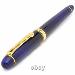 Stylo-plume Platinum New #3776 CENTURY Chartres Blue avec pointe moyenne PNB-15000#51-3