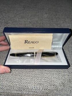 Stylo plume Sailor 1911 Profit Realo 21k noir avec dorure, nib fin