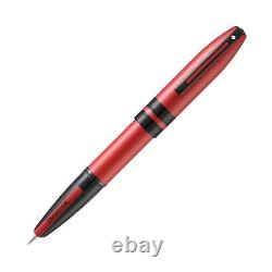 Stylo plume Sheaffer Icon en laque rouge métallique avec garniture noire en PVD Fine