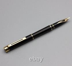 Stylo-plume Sheaffer Targa vintage en noir avec plume en or 14 carats