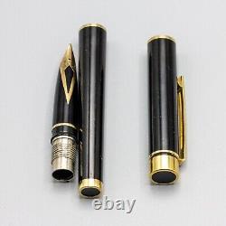 Stylo-plume Sheaffer Targa vintage en noir avec plume en or 14 carats