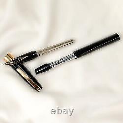 Stylo-plume Sheaffer Touchdown Imperial IV Noir 1350 en or 14 carats, pointe fine, RESTAURÉ