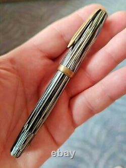 Stylo-plume TATRA noir vert strié fabriqué en Tchécoslovaquie années 1930