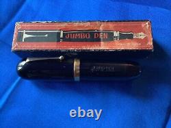 Stylo plume VINTAGE japonais JUMBO Urushi Ebonite 14K EF Nib des années 1940 avec boîte