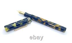 Stylo-plume Vintage Conklin Endura noir et nacre avec plume semi-flexible en or 14 carats de taille moyenne