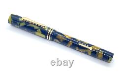 Stylo-plume Vintage Conklin Endura noir et nacre avec plume semi-flexible en or 14 carats de taille moyenne