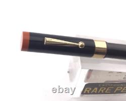 Stylo plume Vintage JOHN HOLLAND en celluloïd noir avec plume moyenne en or 14K