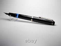 Stylo-plume Vintage Jet Black Montblanc 3-42 - Plume EF en or 14K - Allemagne années 1950