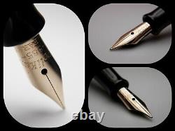 Stylo-plume Vintage Jet Black Pelikan 100 dans une boîte - Plume en or 14 carats - Allemagne des années 1930