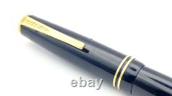 Stylo-plume Vintage Summit S175 en noir, plume médium semi-flexible en or 14 carats, Angleterre