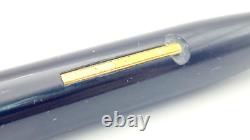 Stylo-plume Vintage Summit S175 en noir, plume médium semi-flexible en or 14 carats, Angleterre
