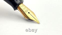 Stylo-plume Vintage Summit S175 en noir, plume médium semi-flexible en or 14 carats, Angleterre