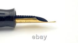 Stylo-plume Vintage Summit S175 en noir, plume médium semi-flexible en or 14 carats, Angleterre