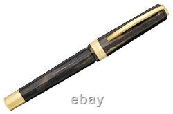 Stylo plume Visconti Black Opera Gold à pointe fine