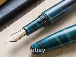 Stylo-plume Wancher Dream Fountain Pen TRUE EBONITE MARBLE GREEN, stylo de calligraphie