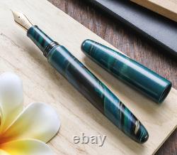 Stylo-plume Wancher Dream Fountain Pen TRUE EBONITE MARBLE GREEN, stylo de calligraphie