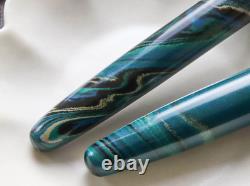 Stylo-plume Wancher Dream Fountain Pen TRUE EBONITE MARBLE GREEN, stylo de calligraphie