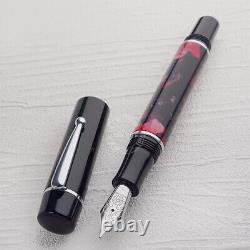 Stylo-plume Wancher Original en acier inoxydable ZEN rouge et noir, pointe fine, NEUF.