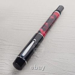 Stylo-plume Wancher Original en acier inoxydable ZEN rouge et noir, pointe fine, NEUF.