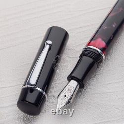 Stylo-plume Wancher Original en acier inoxydable ZEN rouge et noir, pointe fine, NEUF.