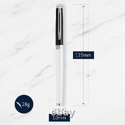 Stylo-plume Waterman Hémisphère Laque Noir et Blanc avec Touche en Palladium