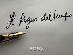 Stylo plume Waterman Pen en laque noire, avec marqueur en or 18 carats, de style vintage