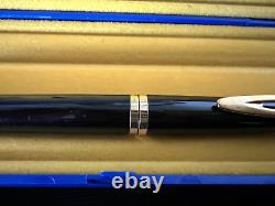 Stylo plume Waterman Pen en laque noire, avec marqueur en or 18 carats, de style vintage