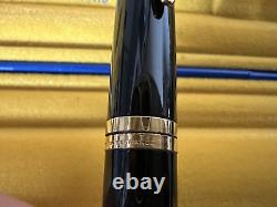 Stylo plume Waterman Pen en laque noire, avec marqueur en or 18 carats, de style vintage