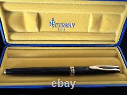 Stylo plume Waterman Pen en laque noire, avec marqueur en or 18 carats, de style vintage