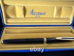 Stylo plume Waterman Pen en laque noire, avec marqueur en or 18 carats, de style vintage