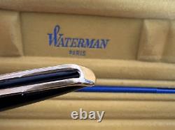 Stylo plume Waterman Pen en laque noire, avec marqueur en or 18 carats, de style vintage