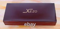 Stylo plume Xezo Maestro Noir/Blanc MOP 18K Or Nib Fin, Plaqué Platine. LE