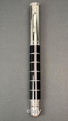 Stylo plume à bille noir Laban Ring avec plume de taille moyenne (sans boîte/documents)