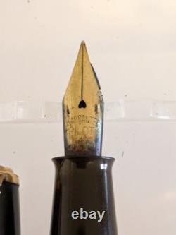 Stylo-plume à levier Ebonite GT vintage avec plume flexible 14k à restaurer