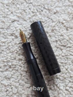 Stylo plume à pipette Vintage Eagle Caplox No. 24, BCHR, plume en or 14K flexible Eagle