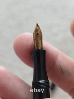 Stylo plume à pipette Vintage Eagle Caplox No. 24, BCHR, plume en or 14K flexible Eagle