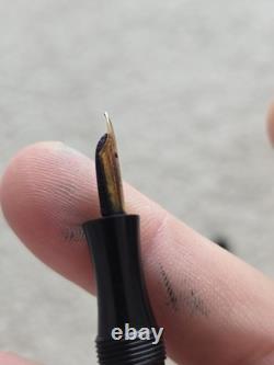 Stylo plume à pipette Vintage Eagle Caplox No. 24, BCHR, plume en or 14K flexible Eagle